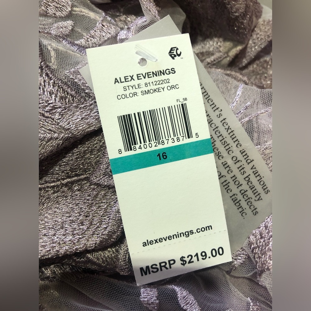 NWT Alex Evenings Midi Scoop Neck Shift Dress with Jacket Sizes 14 - Picture 8 of 8